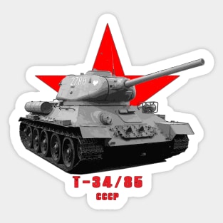 T-34-85 Military tank WW2 Sticker